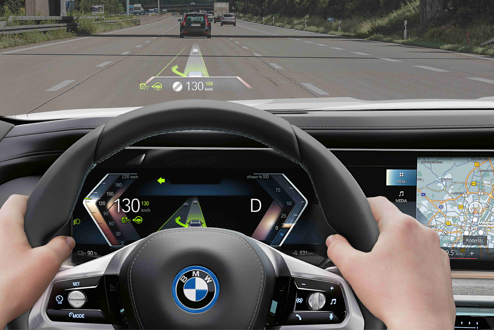 BMW新世代概念车平视显示技术如何,全新体验引领未来驾驶
